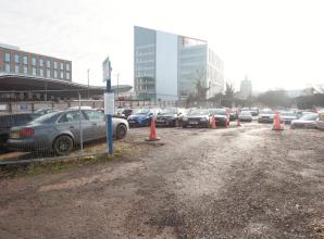 Temporary car park with 124-spaces approved for former Octagon site