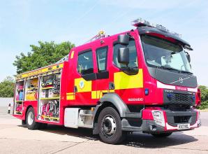Maidenhead fire crew attend scene of van fire in Hurley